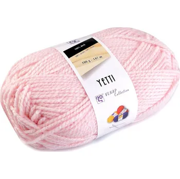 Příze Pletací příze Yetti 100 g, barva 3 (52070) růžová lasturová