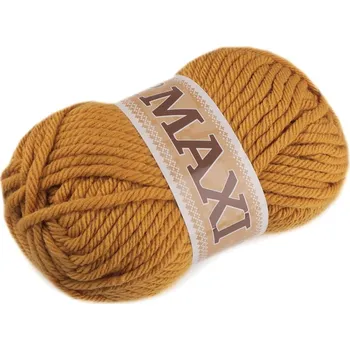 Galanterie Pletací příze Jumbo Maxi 100 g, barva 6 (1115) hořčicová