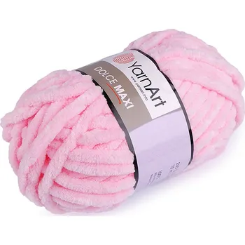 Pletací žinylková příze Dolce Maxi 200 g, barva 11 (750) růžová dětská