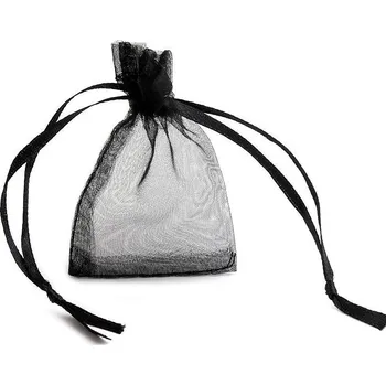 Dárkový pytlík 4,5x7 cm organza, barva 6 černá