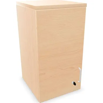 Policová skříň Kancelářská skříň - dveře jednokřídlé, nástavec, v x š x h: 740 x 400 x 445 mm, barva javor