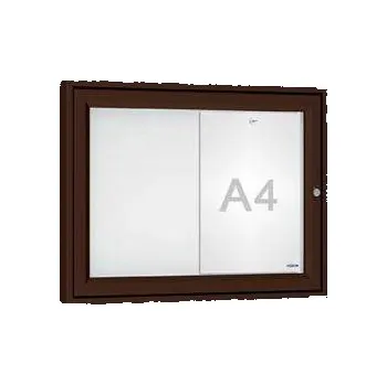 Informační vitrína venkovní, 400 x 550 mm, barva hnědá RAL8017