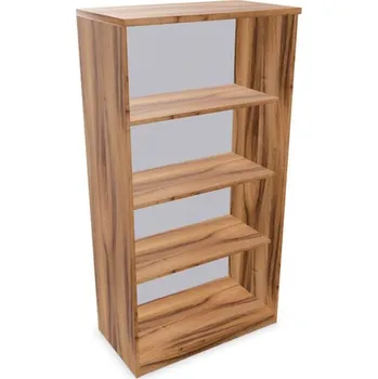 Policová skříň Kancelářská skříň - regál, v x š x h: 1545 x 800 x 445 mm, barva ořech