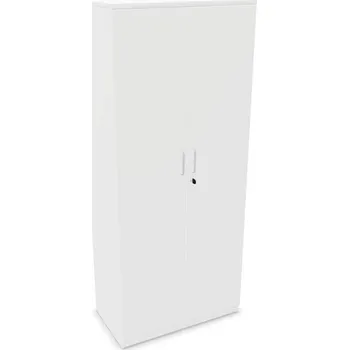 Policová skříň Kancelářská skříň - dveře dvoukřídlé, v x š x h: 1895 x 800 x 445 mm, barva bílá