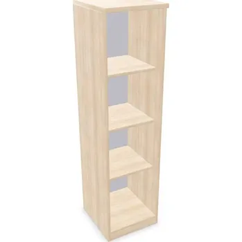 Policová skříň Kancelářská skříň - regál, v x š x h: 1545 x 400 x 445 mm, barva akácie