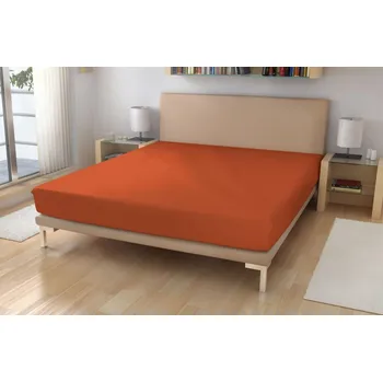 Prostěradlo Jersey prostěradlo EXKLUSIVE Hnědá 180x200