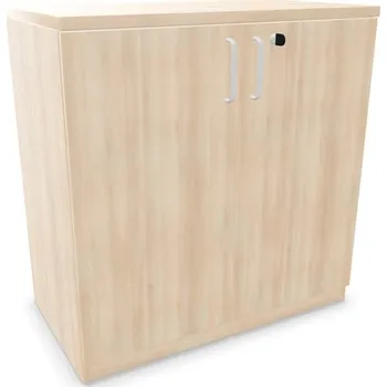 Policová skříň Kancelářská skříň - dveře dvoukřídlé, v x š x h: 825 x 800 x 445 mm, barva akácie