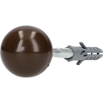 Walteco Dveřní zarážka, průměr 35mm, k našroubování, hnědá