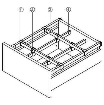 Zásuvkový kontejner Strong SB vnitřní dělení kulaté bílé :: záslepka