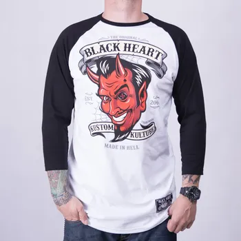 Pánské Triko BLACK HEART LUCIFER Barva: Bílá, Velikost: XXL