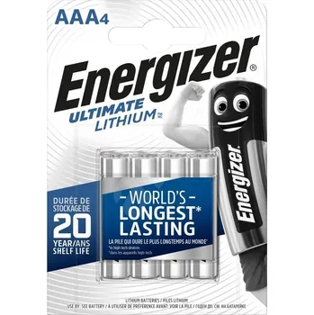 Článková baterie Energizer Ultimate Lithium AAA/4 FR03/4