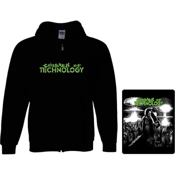 Pánské oblečení mikina s kapucí a zipem Children Of Technology - It's Time To Face The Doomsday