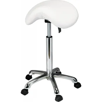 Taburet Taburet na kolečkách SilverFox 1022A - bílý + dárek zdarma