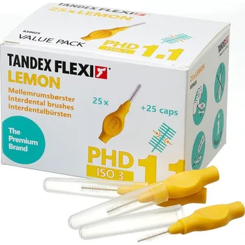 Zubní kartáček Tandex Flexi mezizubní kartáček 1,1 mm ISO 3 (žlutý), 25ks
