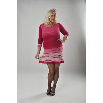 Galanterie Návod na pletené šaty Sweetheart (Návod na pletené šaty merino)