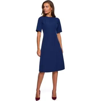 Dámské šaty Stylove Klasické elegantní šaty Style S240 modré EU velikost: XXL