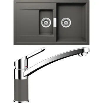 Granitový dřez Set Schock S8-3 (dřez Mono D-150 Silverstone + baterie SC-90 Silverstone)