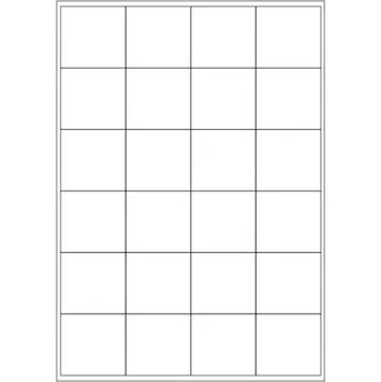 Samolepící etiketa Etikety PRINT 51x48 mm bílé (balení 100xA4)