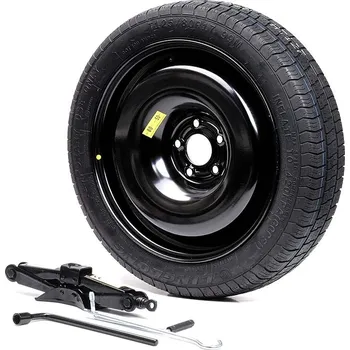 Dojezdové kolo plech Kit 304, rozteč 5/100 - 57,1/54,1 mm, pneu 115/70R15, vak, hever, klíč 21