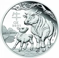 The Perth Mint Stříbrná mince lunární série III Rok buvola 2021 1 kg
