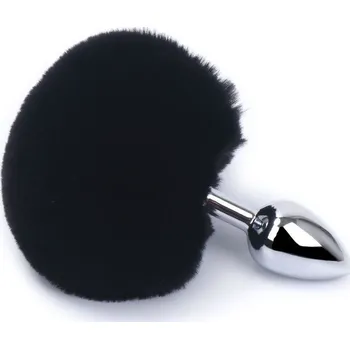 Anální kolík O-Products Bunny Tail Black