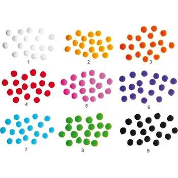 Vánoční dekorace Bambulky 2,5 cm 18 kusů v sáčku