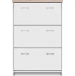 Botník 3K, bílá / dub sonoma, TOPTY TYP 10