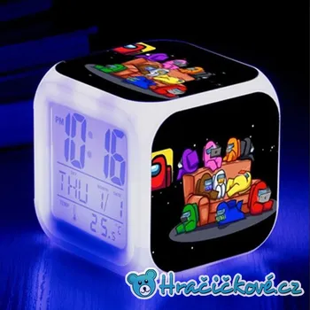 Budík Among Us digitální LED budík (hodiny)