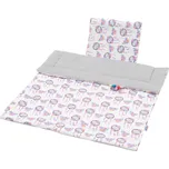 Oboustranný Set z Velvet do kočárku New Baby lapač snů šedý