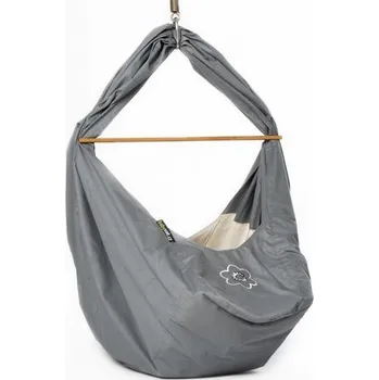 Babyvak Hacka plus závěsná textilní houpačka šedá Kolébka pro miminko Babyvak Hacka plus závěsná textilní houpačka šedá