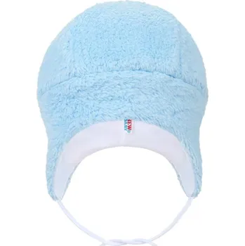Kojenecká čepice Zimní čepička New Baby Nice Bear modrá, vel. 74 (6-9m)
