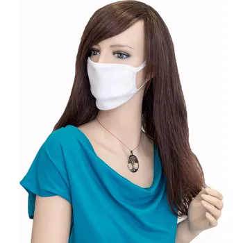 Bavlněná rouška pro dospělé bílá 2 ks