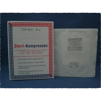Krytí na ránu Gáza kompr.ster.7.5x7.5cm/25x2 8vrst.Steriwund