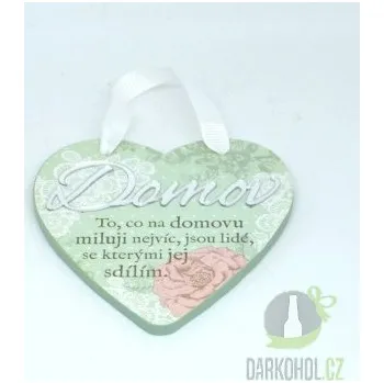 Závěsná plaketka srdce Domov