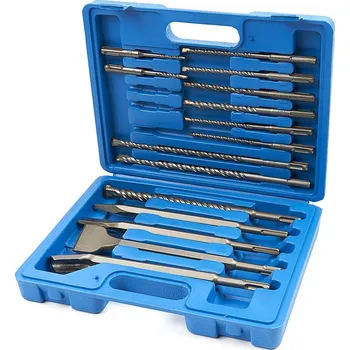 Vrták Sada vrtáků a sekáčů do betonu SDS Plus, 15 dílů (TrueTech)