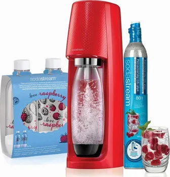 Výrobník sody SodaStream Spirit Red + 2 lahve Jet Love Raspberry