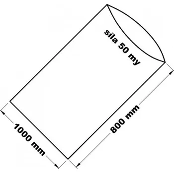 Obalový materiál PE sáček průhledný - 1000 x 800 mm / 0,05