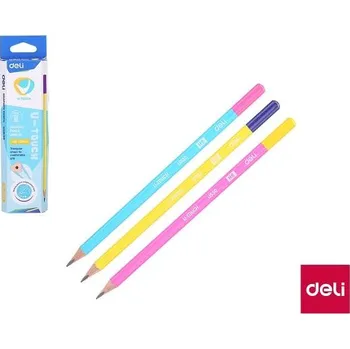 Grafitová tužka DELI Tužka HB bez gumy trojhranná