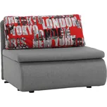 Rozkládací křeslo, šedá, KENY NEW