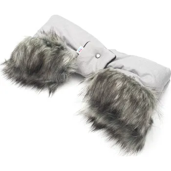 Rukávník Rukávník na kočárek 2v1 New Baby s kožešinkou grey