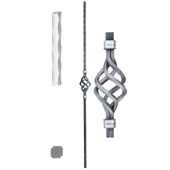 Zábradlí kovaný sloupek zábradlí KP20V - výplň plotu, brány, zábradlí, tyč 1300 mm, 25 x 25 mm, válcovaná ocel