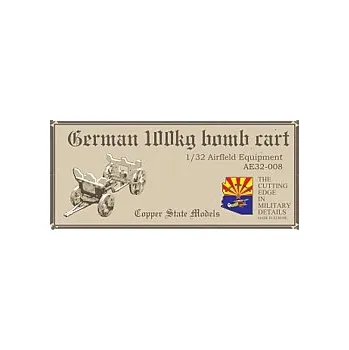 Plastikový model Copper state models 1/32 German 100kg bomb cart
