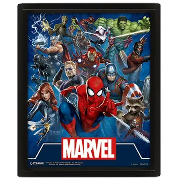 Obraz Pyramid International 3D obraz 25 x 20 cm Marvel Cinematic Icons