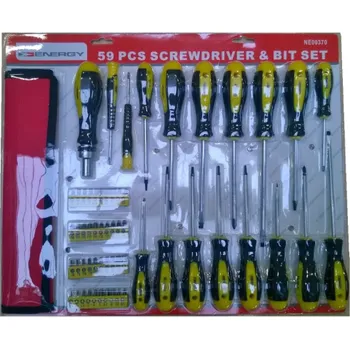 Autodílna Sada šroubováků a bitů, 59ks ENERGY