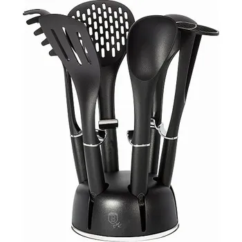 Sada kuchyňského náčiní Berlingerhaus Royal Black Collection BH-6218 náčiní ve stojanu sada 7 ks