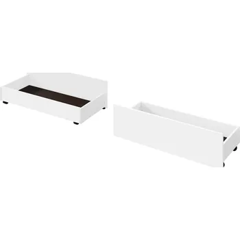 Šatní skříň 2 kusy, zásuvný kontejner, bílá, MIDEA