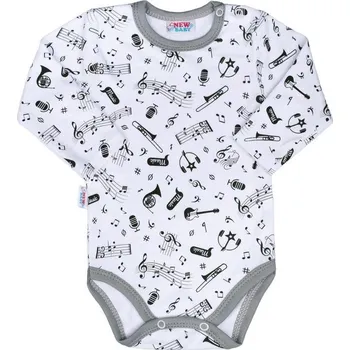 Kojenecké body s dlouhým rukávem New Baby Music, vel. 86 (12-18m)