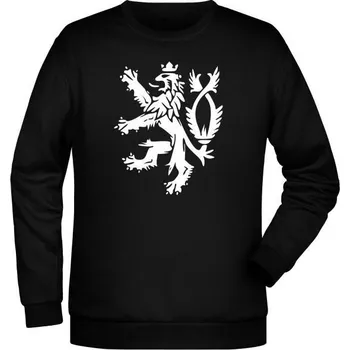 Pánská mikina Mikina Český lev - černá