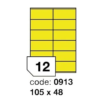 Samolepící etiketa Samolepící etikety Rayfilm Office 105x48 mm 100 archů, matně žlutá, R0121.0913