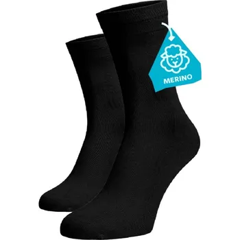 Pánské ponožky Černé ponožky MERINO Černá Vlna (Merino) 39-41